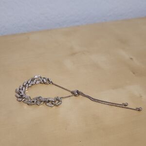 Silver Hexagon Bracelet adjuatable size